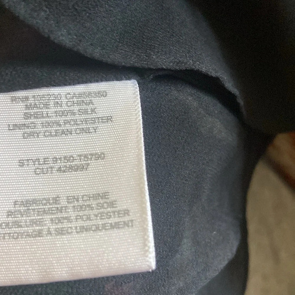 Joie 100% Silk Floral Print Blouse in Black Pink and Cream Sz S Ruffle Trim - Picture 6 of 6